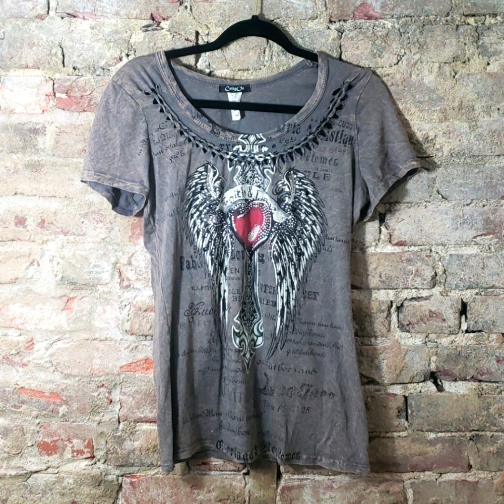 Faith and Love ladies t shirt tye dye large